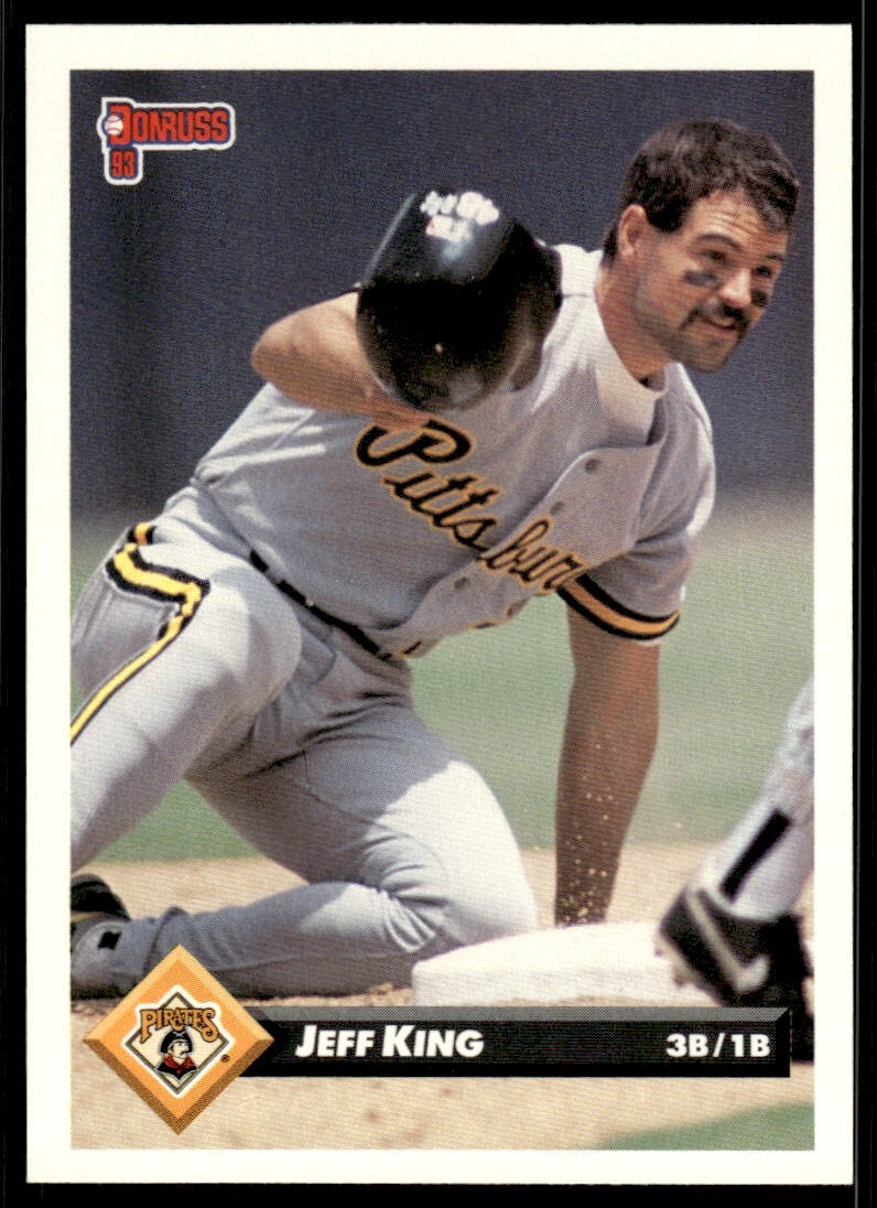 1993 Donruss Baseball Card Jeff King Pittsburgh Pirates #252