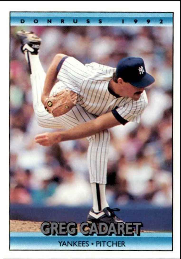 1992 Donruss Greg Cadaret New York Yankees #628