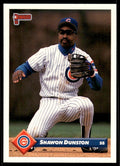 1993 Donruss Baseball Card Shawon Dunston Chicago Cubs #268