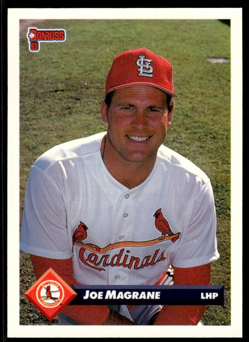1993 Donruss Baseball Card Joe Magrane St. Louis Cardinals #492