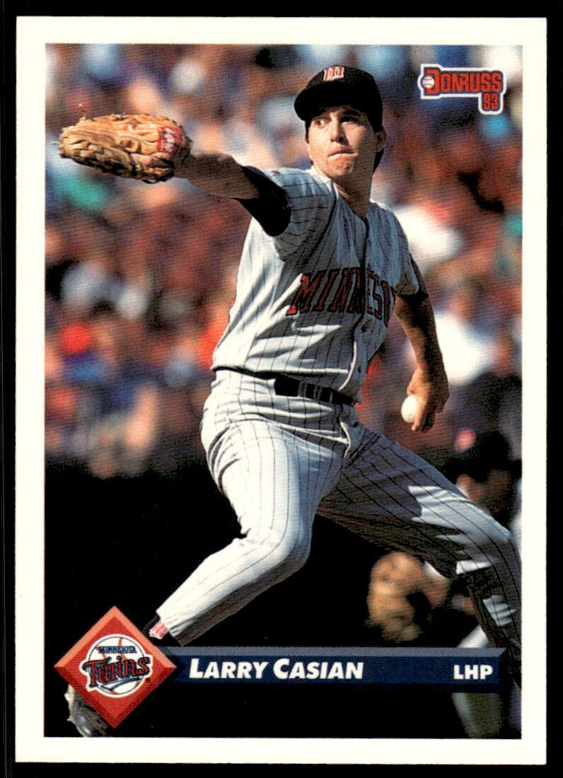 1993 Donruss Baseball Card Larry Casian Minnesota Twins #343