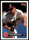 1993 Donruss Baseball Card Kevin Wickander Cleveland Indians #389