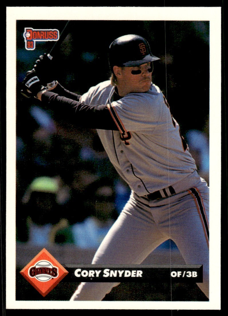 1993 Donruss Baseball Card Cory Snyder San Francisco Giants #656