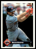 1993 Donruss Baseball Card Brian Harper Minnesota Twins #547