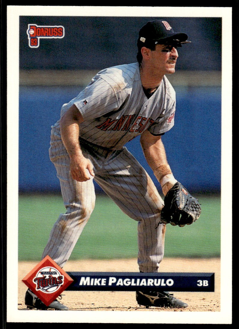 1993 Donruss Baseball Card Mike Pagliarulo Minnesota Twins #707