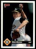1993 Donruss Baseball Card Mike Moore Oakland Athletics #683