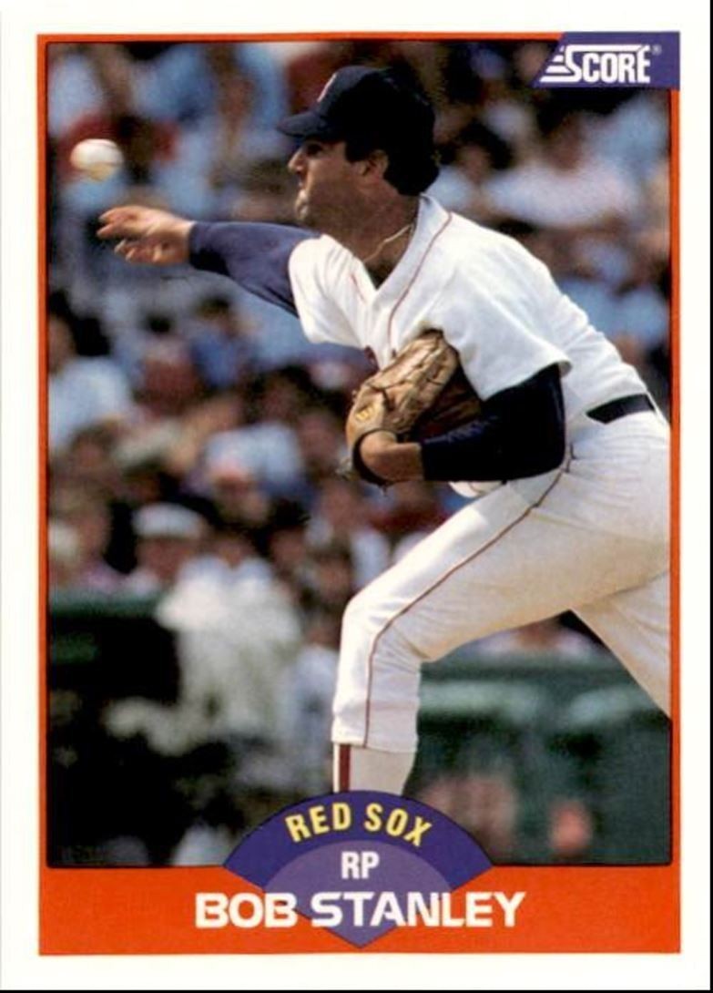 1989 Score Baseball Card Bob Stanley A Boston Red Sox #383