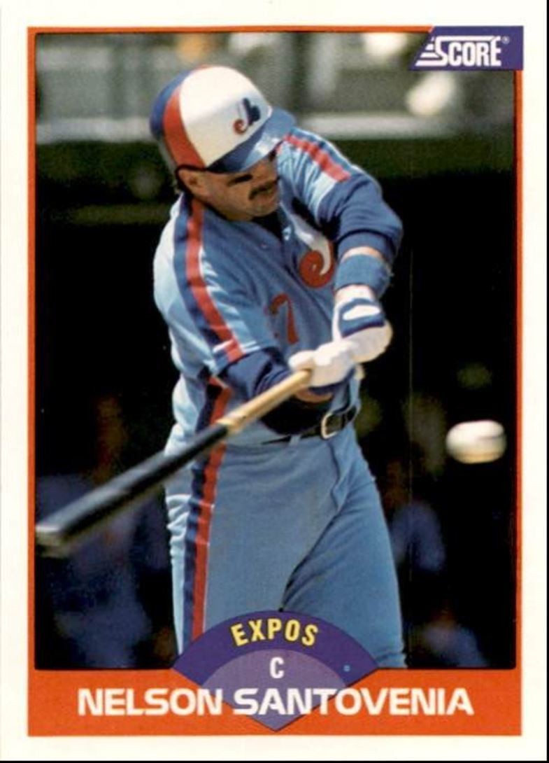 1989 Score Baseball Card Nelson Santovenia Montreal Expos #346