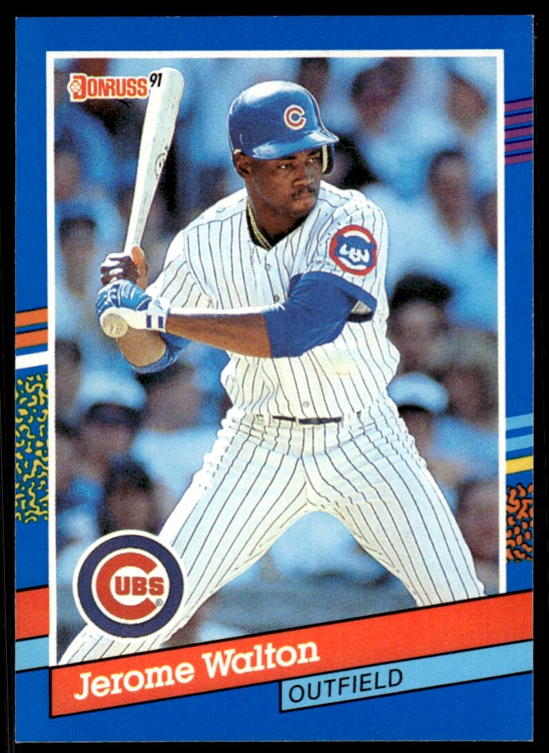 1991 Donruss Baseball Card Jerome Walton Chicago Cubs #72