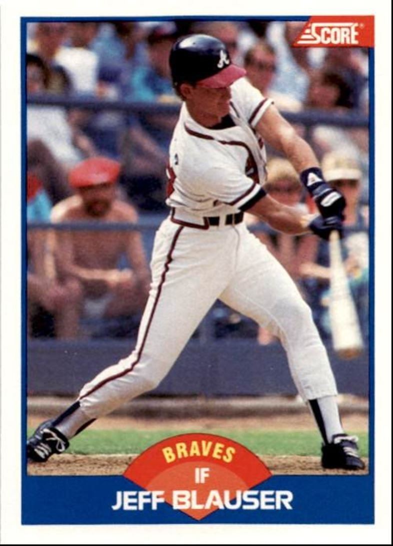 1989 Score Baseball Card Jeff Blauser Atlanta Braves #589