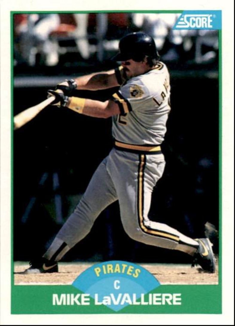 1989 Score Baseball Card Mike LaValliere Pittsburgh Pirates #33