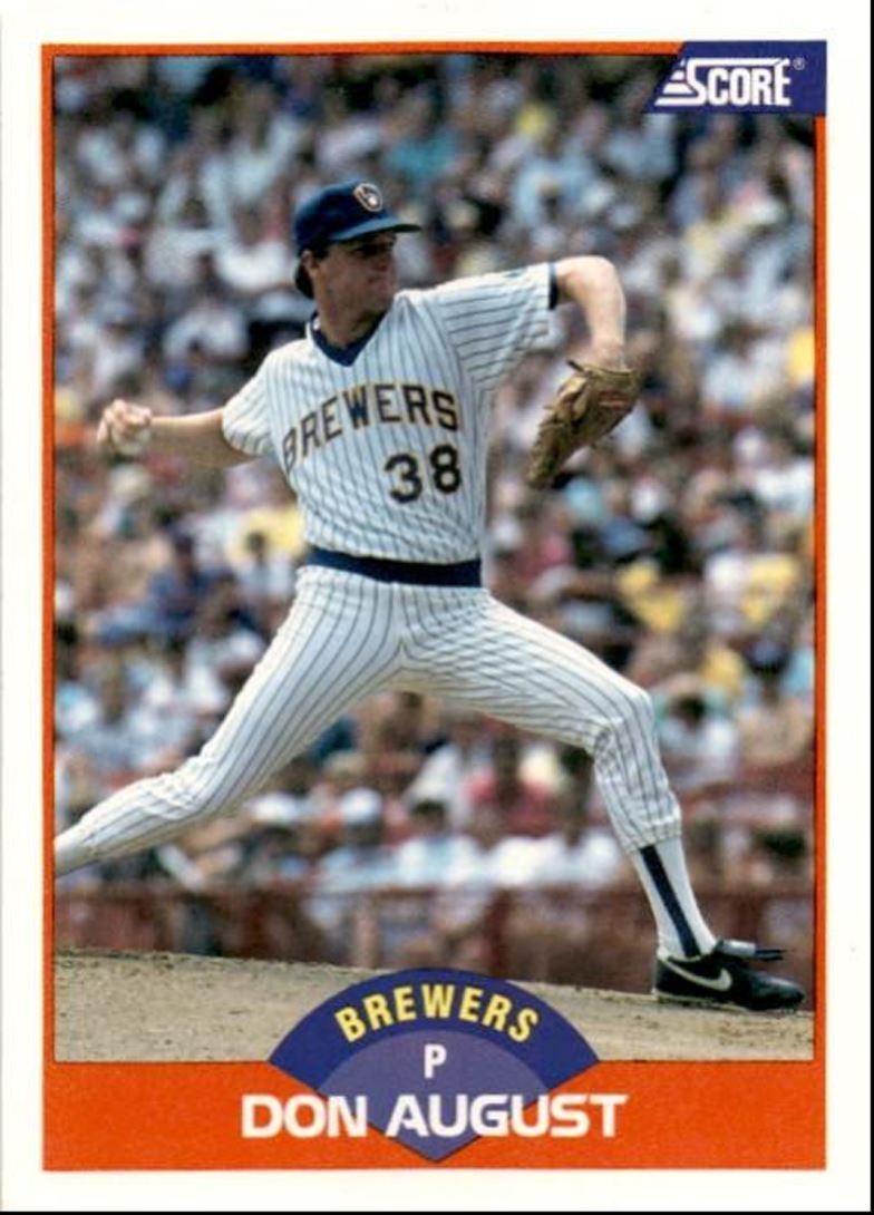 1989 Score Baseball Card Don August Milwaukee Brewers #419