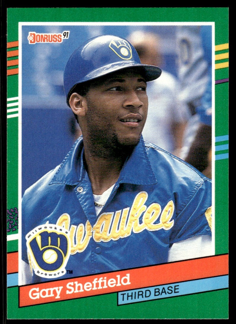 1991 Donruss Baseball Card Gary Sheffield Milwaukee Brewers #751