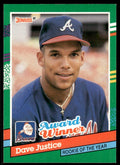 1991 Donruss Baseball Card Dave Justice A Atlanta Braves #683