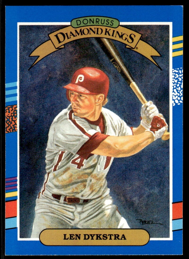 1991 Donruss Baseball Card Lenny Dykstra Philadelphia Phillies #7