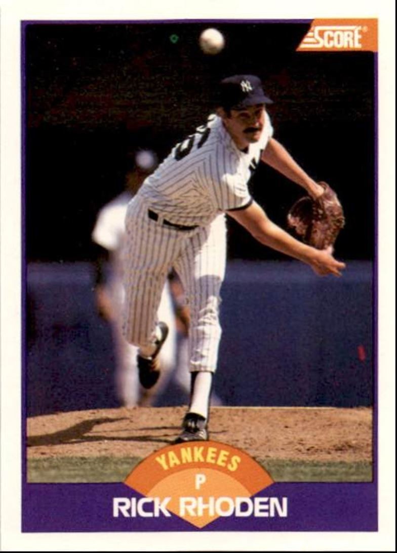1989 Score Baseball Card Rick Rhoden A New York Yankees #317
