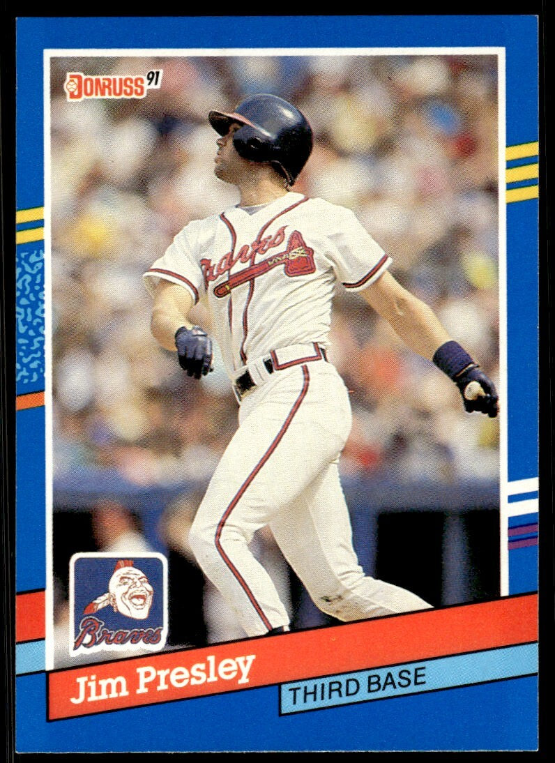 1991 Donruss Baseball Card Jim Presley Atlanta Braves #173