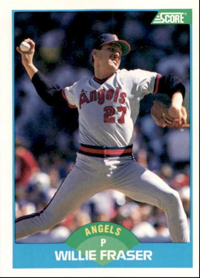 1989 Score Baseball Card Willie Fraser A California Angels #157
