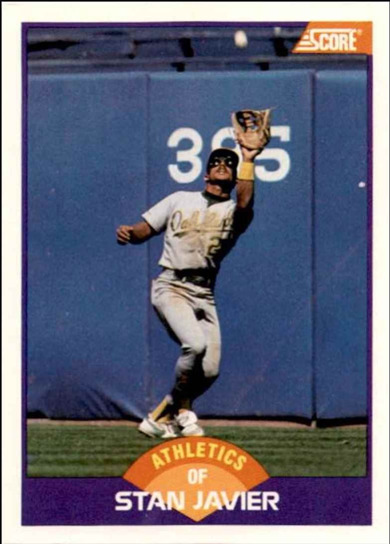 1989 Score Baseball Card Stan Javier A Oakland Athletics #322