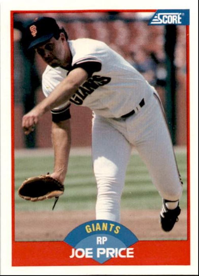 1989 Score Baseball Card Joe Price San Francisco Giants #444