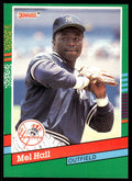 1991 Donruss Baseball Card Mel Hall New York Yankees #442