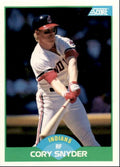 1989 Score Baseball Card Cory Snyder A Cleveland Indians #52