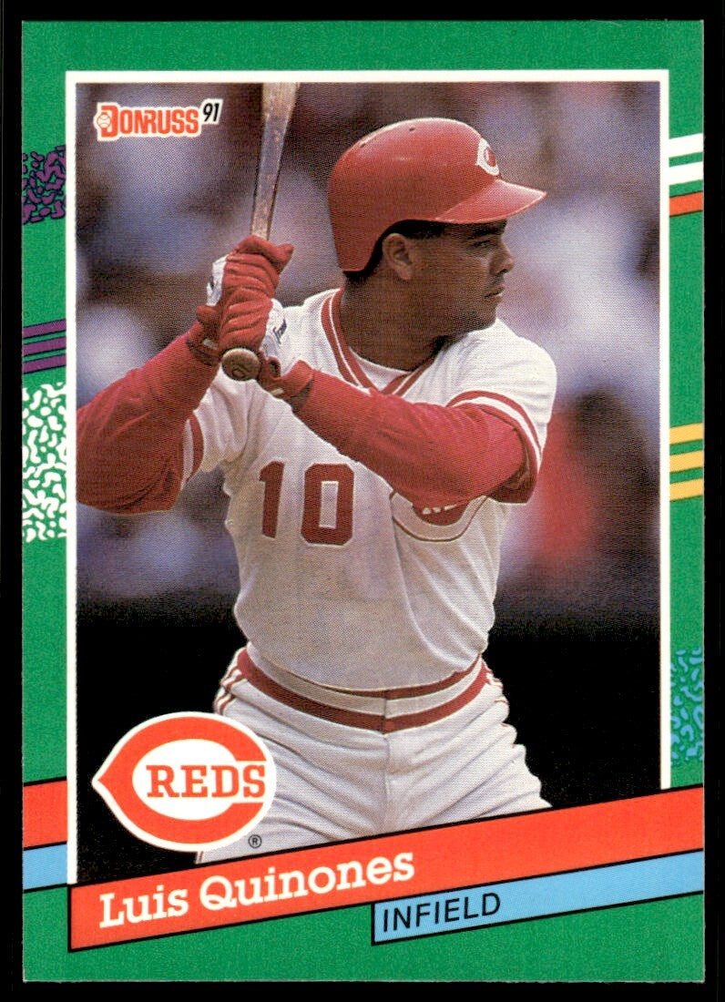 1991 Donruss Baseball Card Luis Quinones Cincinnati Reds #459