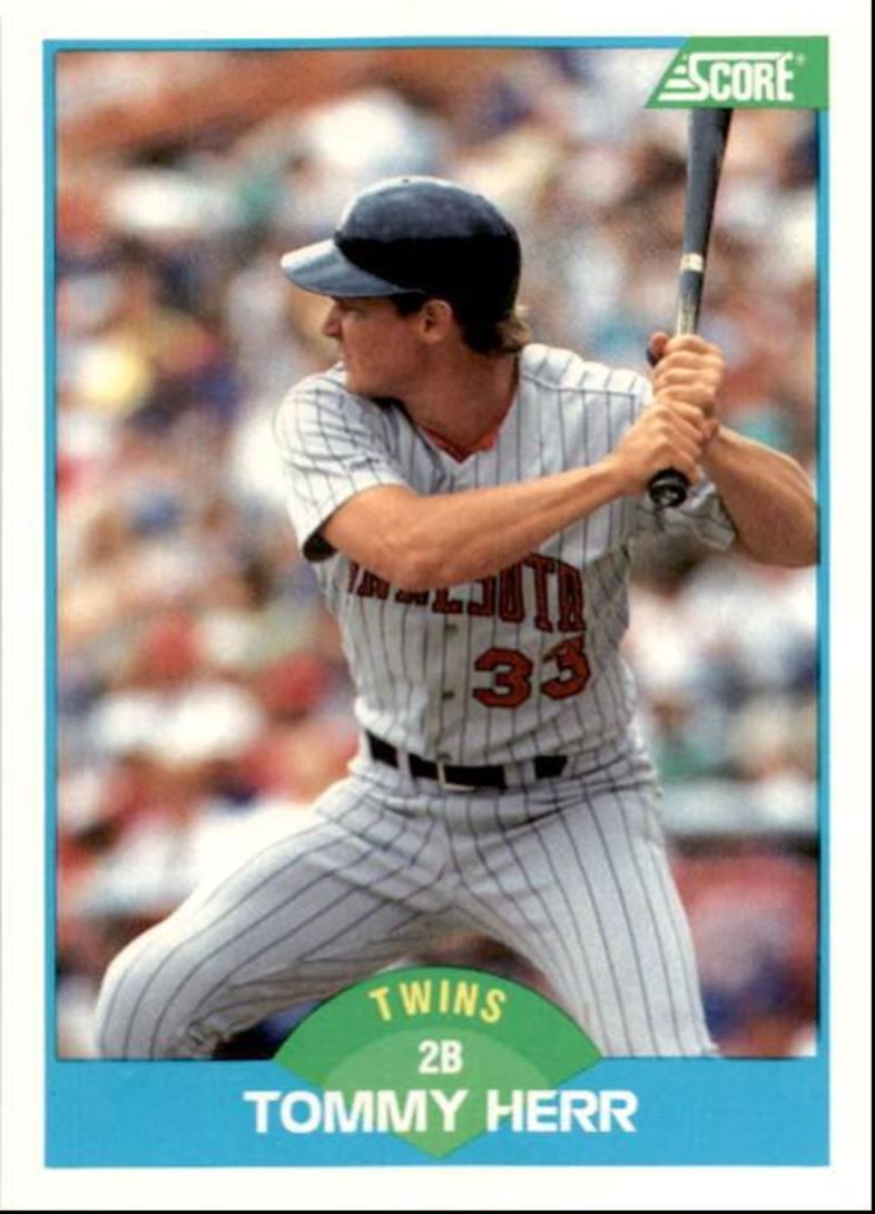 1989 Score Baseball Card Tommy Herr A Minnesota Twins #191