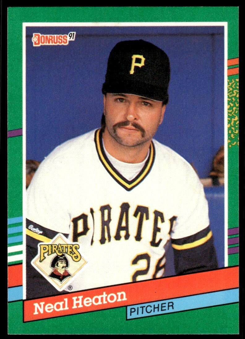 1991 Donruss Baseball Card Neal Heaton Pittsburgh Pirates #475