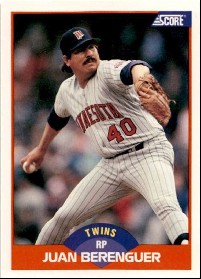 1989 Score Baseball Card Juan Berenguer A Minnesota Twins #414