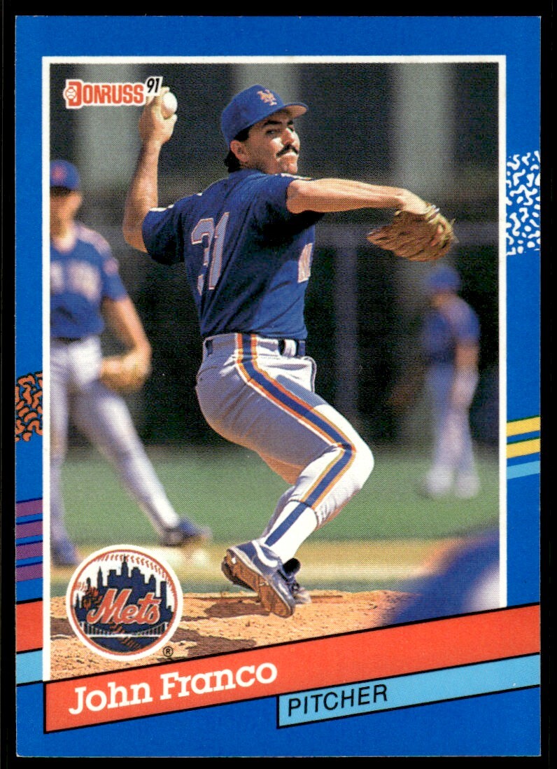 1991 Donruss Baseball Card John Franco New York Mets #322