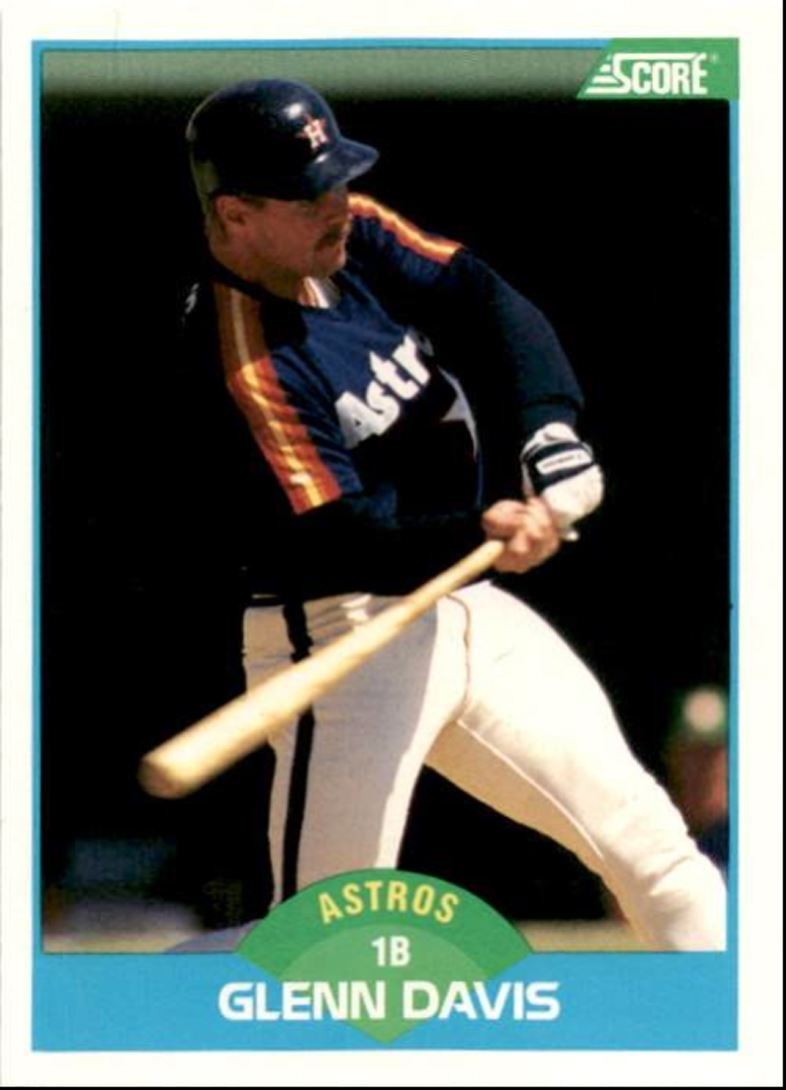 1989 Score Baseball Card Glenn Davis A Houston Astros #164