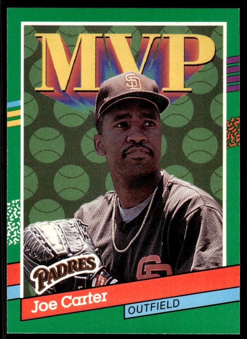 1991 Donruss Baseball Card Joe Carter San Diego Padres #409
