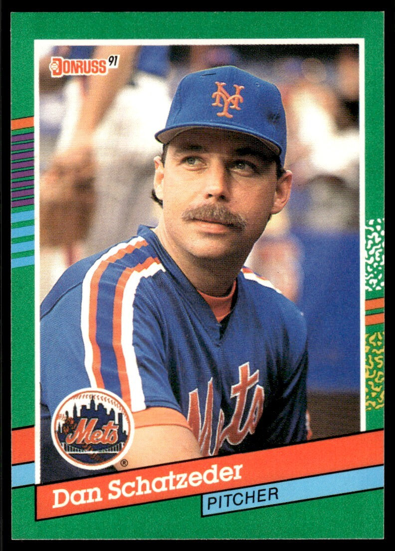 1991 Donruss Baseball Card Dan Schatzeder New York Mets #497