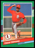 1991 Donruss Baseball Card Omar Olivares Rookie St. Louis Cardinals #503