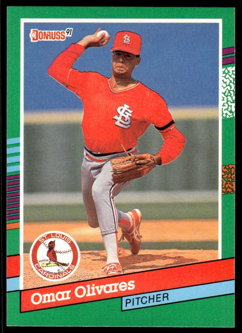 1991 Donruss Baseball Card Omar Olivares Rookie St. Louis Cardinals #503