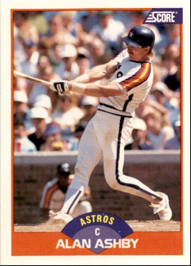 1989 Score Baseball Card Alan Ashby A Houston Astros #366