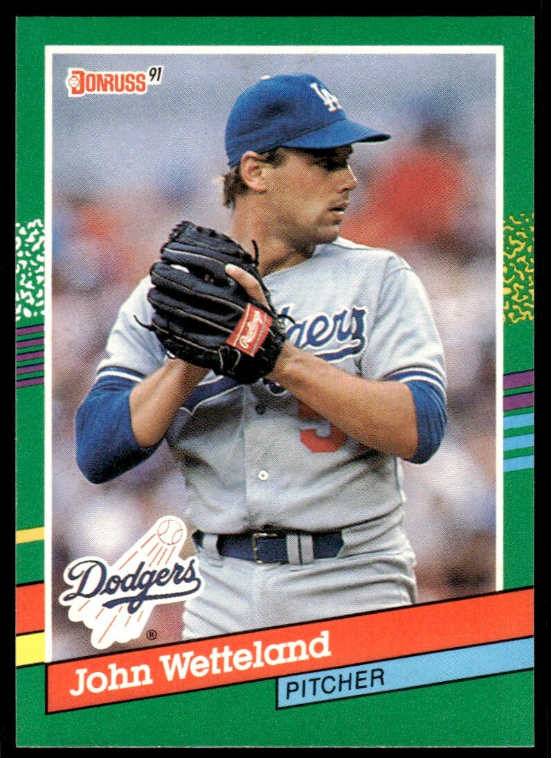 1991 Donruss Baseball Card John Wetteland Los Angeles Dodgers #614