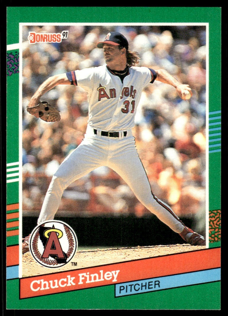 1991 Donruss Baseball Card Chuck Finley California Angels #692
