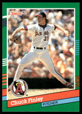 1991 Donruss Baseball Card Chuck Finley California Angels #692