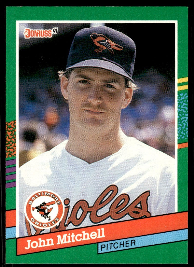 1991 Donruss Baseball Card John Mitchell Baltimore Orioles #710