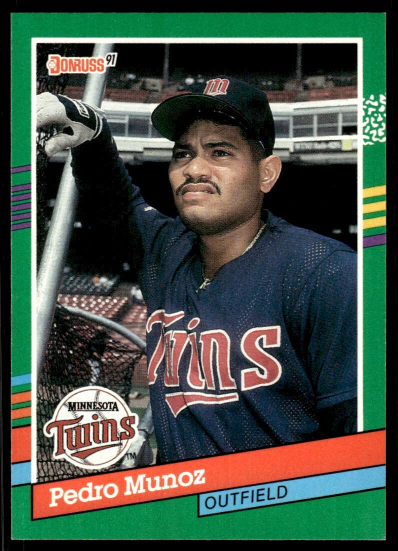 1991 Donruss Baseball Card Pedro Munoz Rookie Minnesota Twins #758