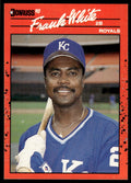 1990 Donruss Baseball Card Frank White Kansas City Royals #262