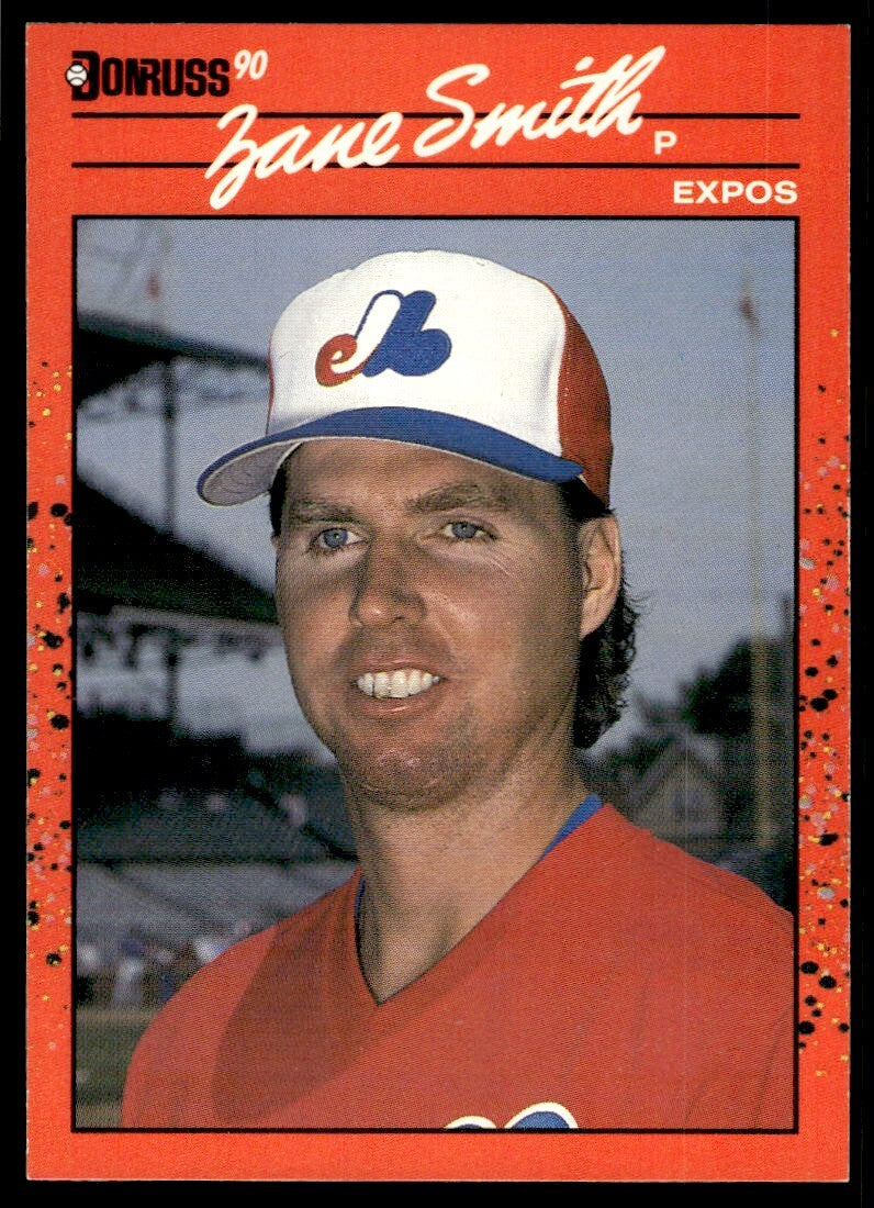 1990 Donruss Baseball Card Zane Smith Montreal Expos #460