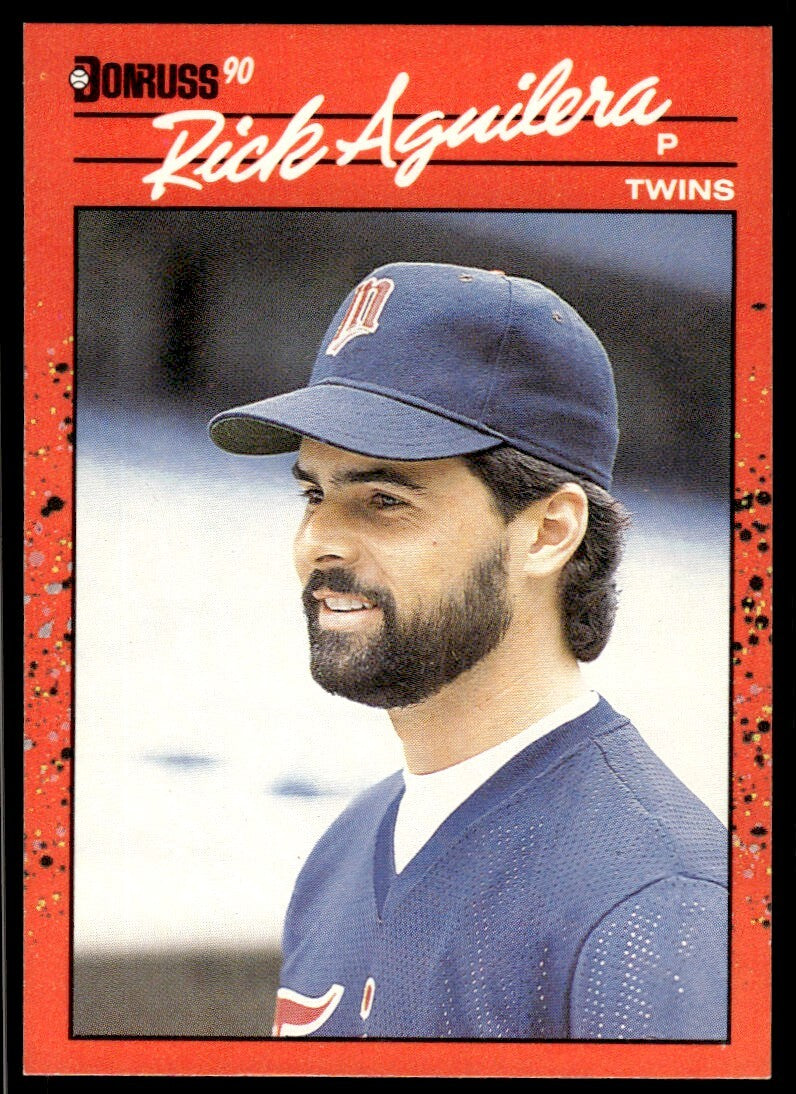 1990 Donruss Baseball Card Rick Aguilera Minnesota Twins #391