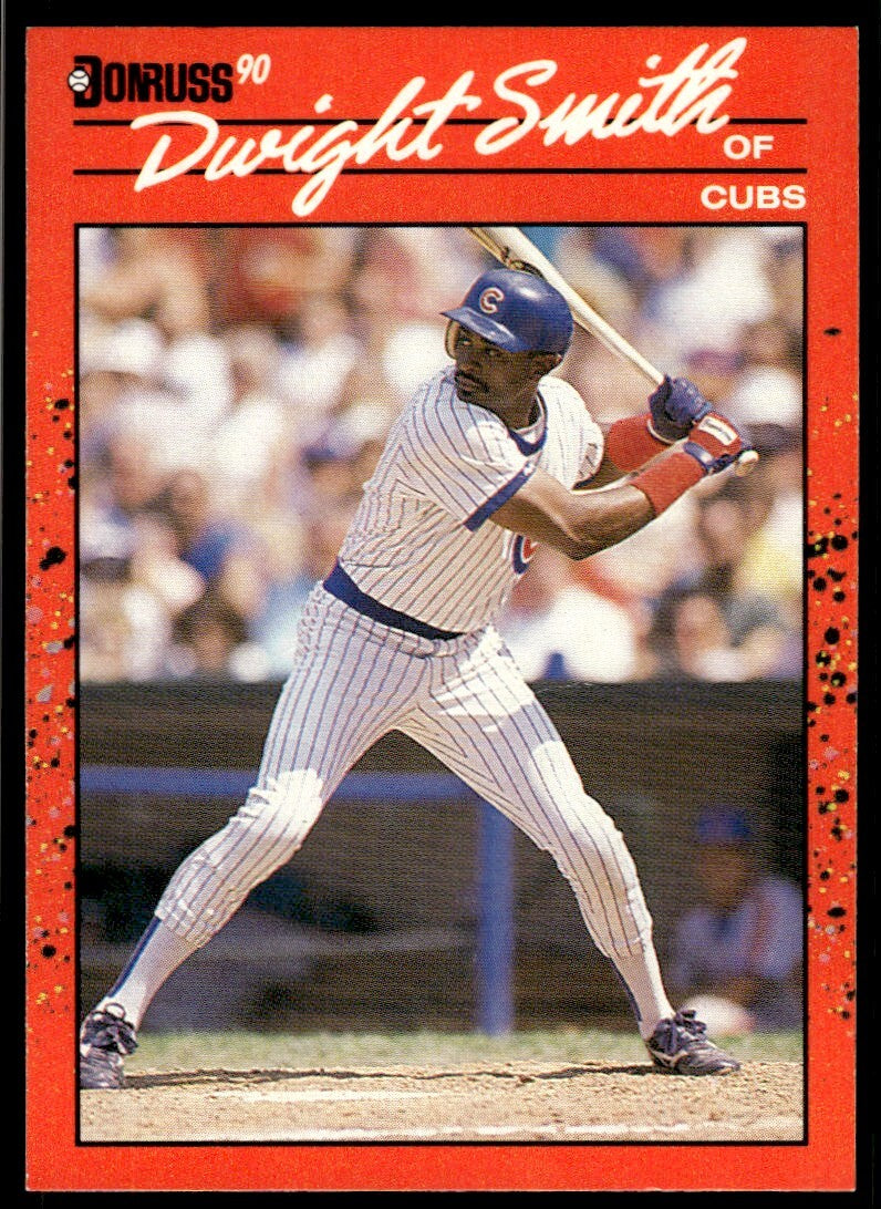 1990 Donruss Baseball Card Dwight Smith Chicago Cubs #393