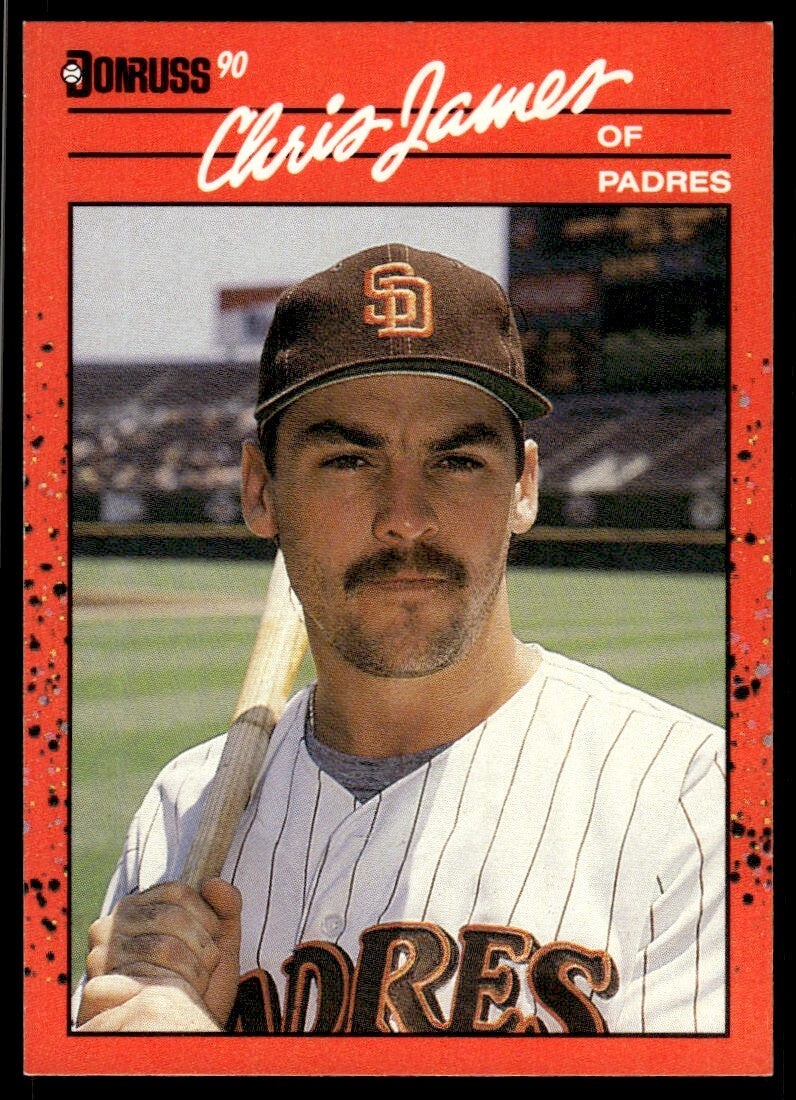1990 Donruss Baseball Card Chris James San Diego Padres #323