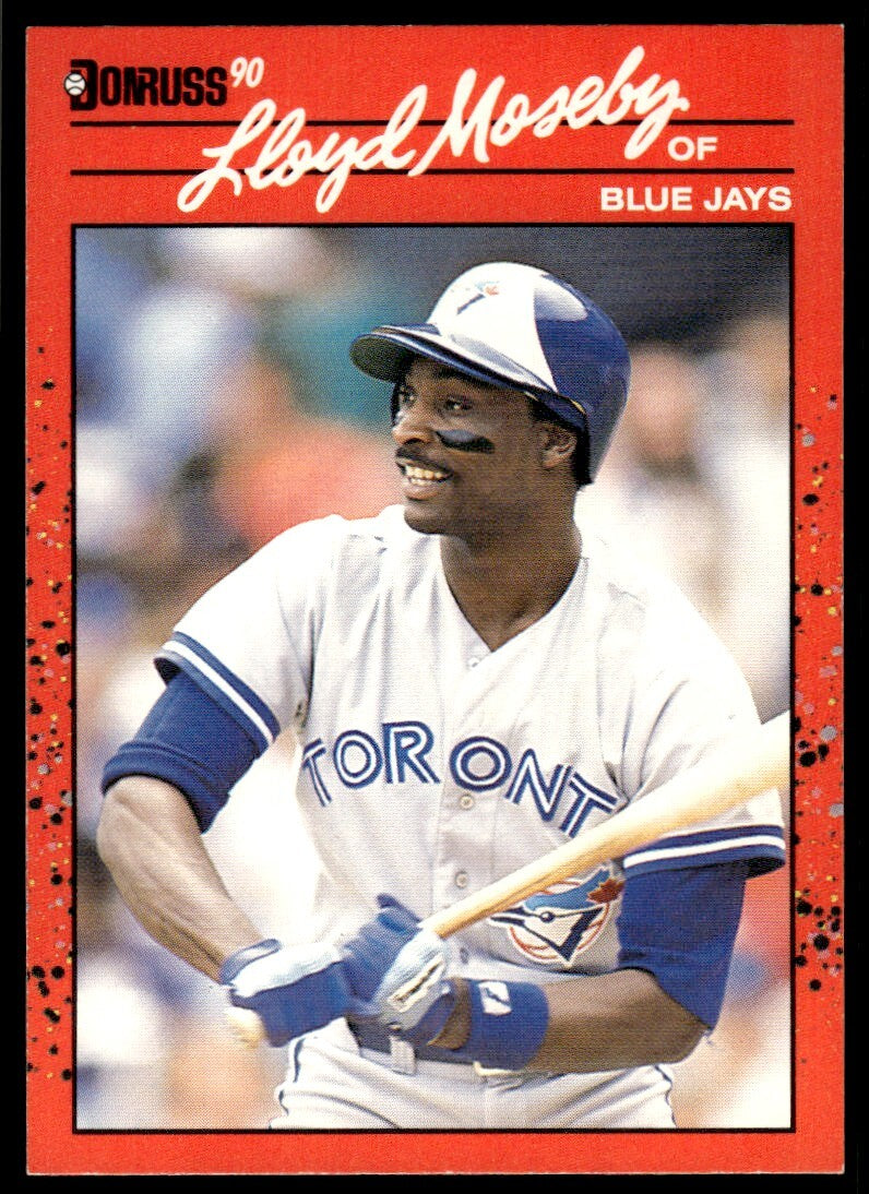 1990 Donruss Baseball Card Lloyd Moseby Toronto Blue Jays #504