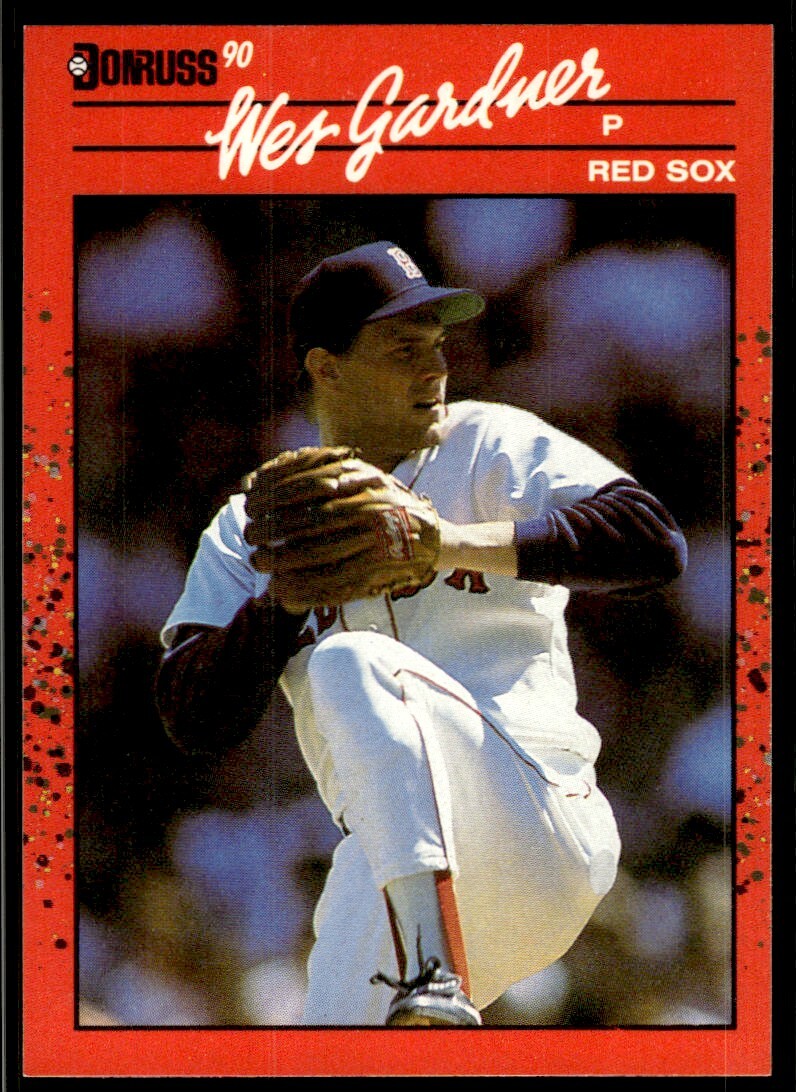 1990 Donruss Baseball Card Wes Gardner Boston Red Sox #541