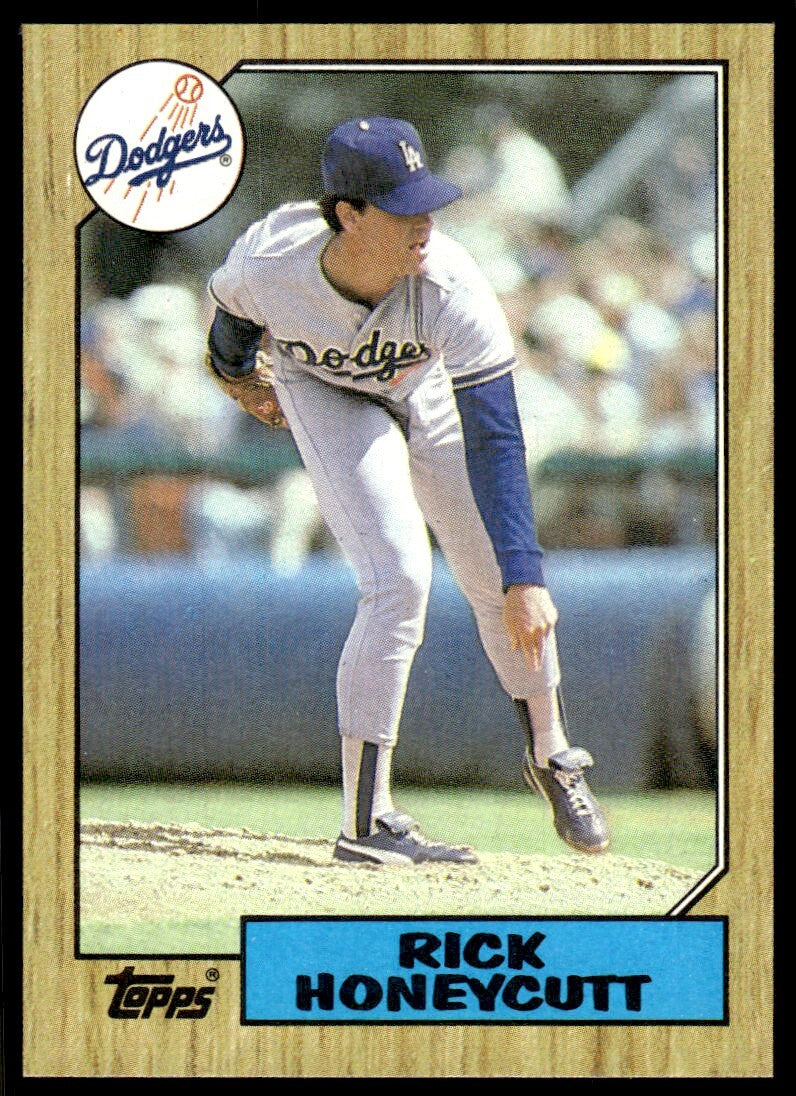 1987 Topps Baseball Card Rick Honeycutt Los Angeles Dodgers #753